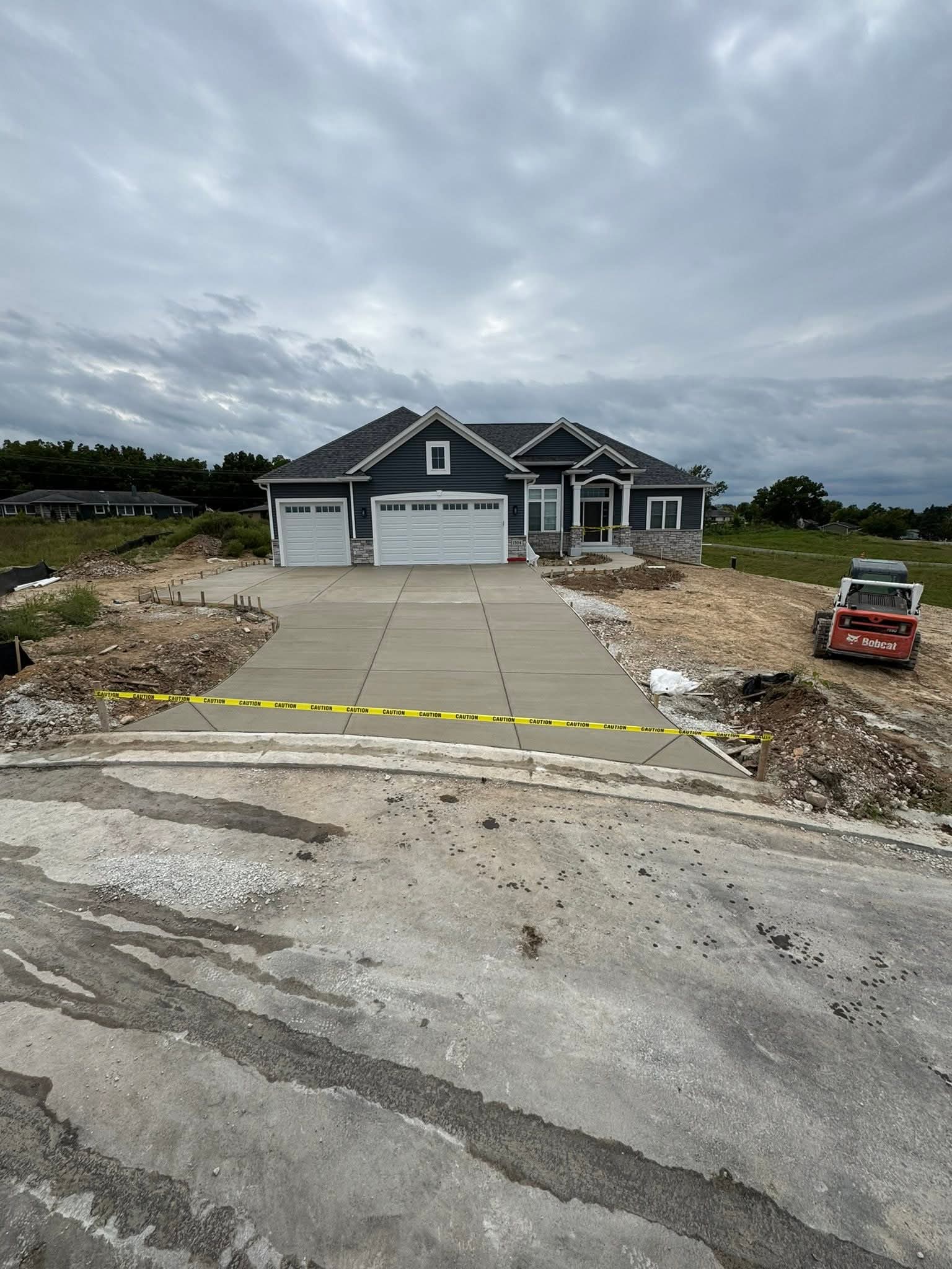 Concrete driveway extension example